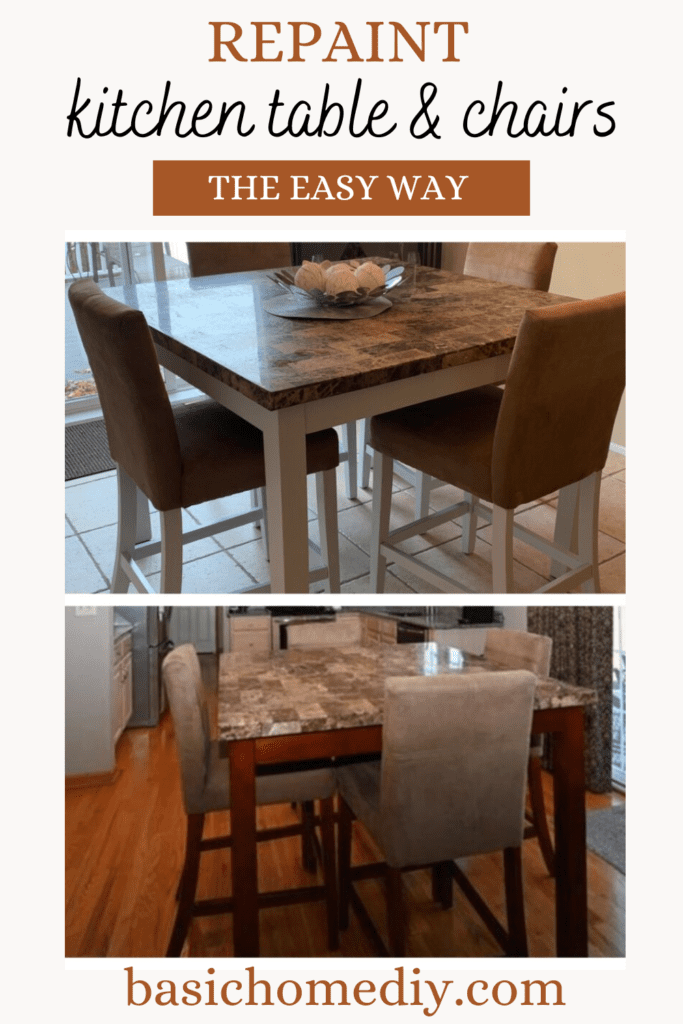 repaint kitchen table and chairs the easy way