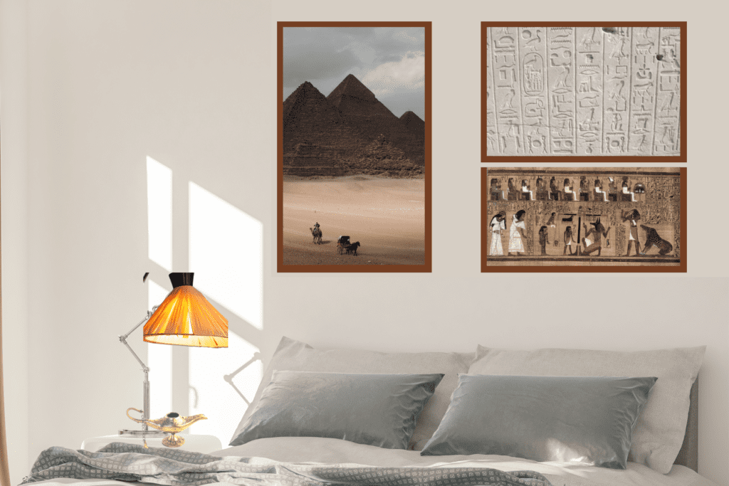 Egyptian Bedroom Decor Ideas with lamp