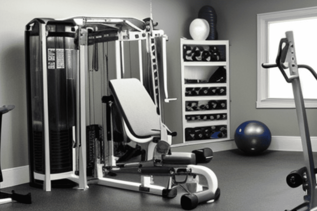 Man Cave Gym with Wall machine