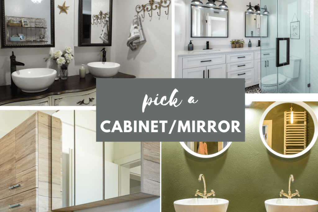 cabinet and mirror Bathroom Upgrade Ideas