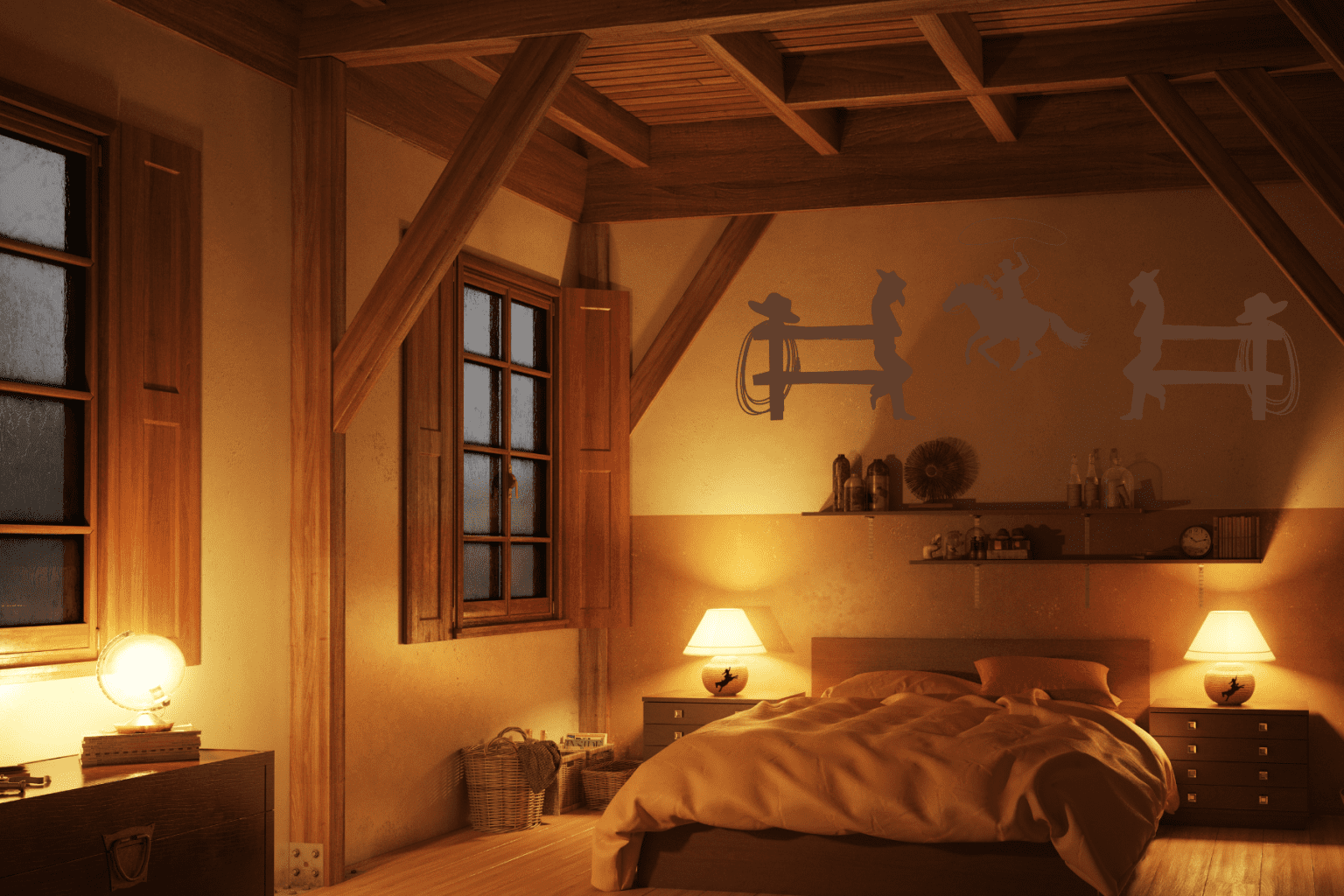 10 Unique Western Bedroom Furniture Rustic Style Decor Ideas