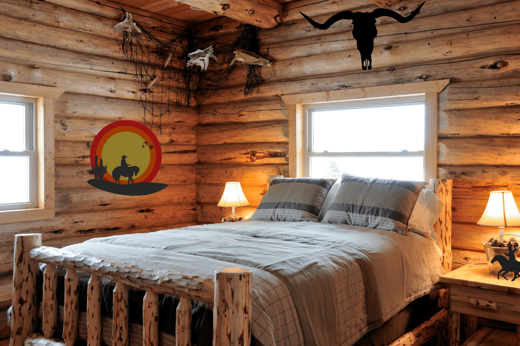 western bedroom furniture rustic style decor ideas with driftwood