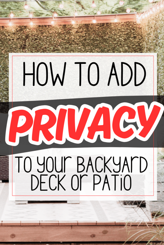 10 Clever DIY Backyard Privacy Ideas for Patio and Deck 4