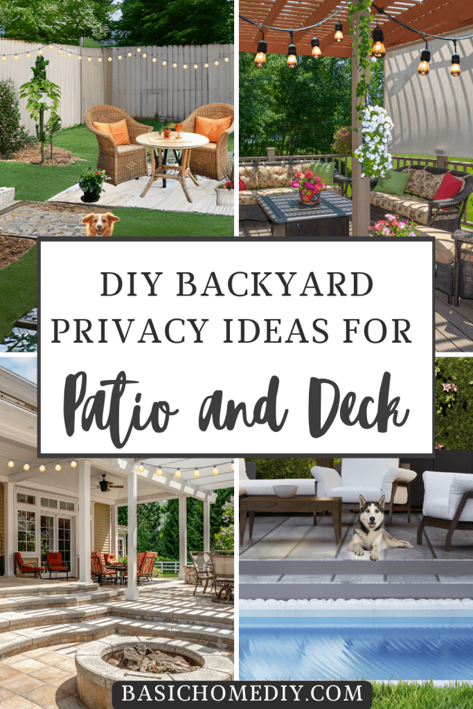DIY Backyard Privacy Ideas for Patio and Deck pin 1