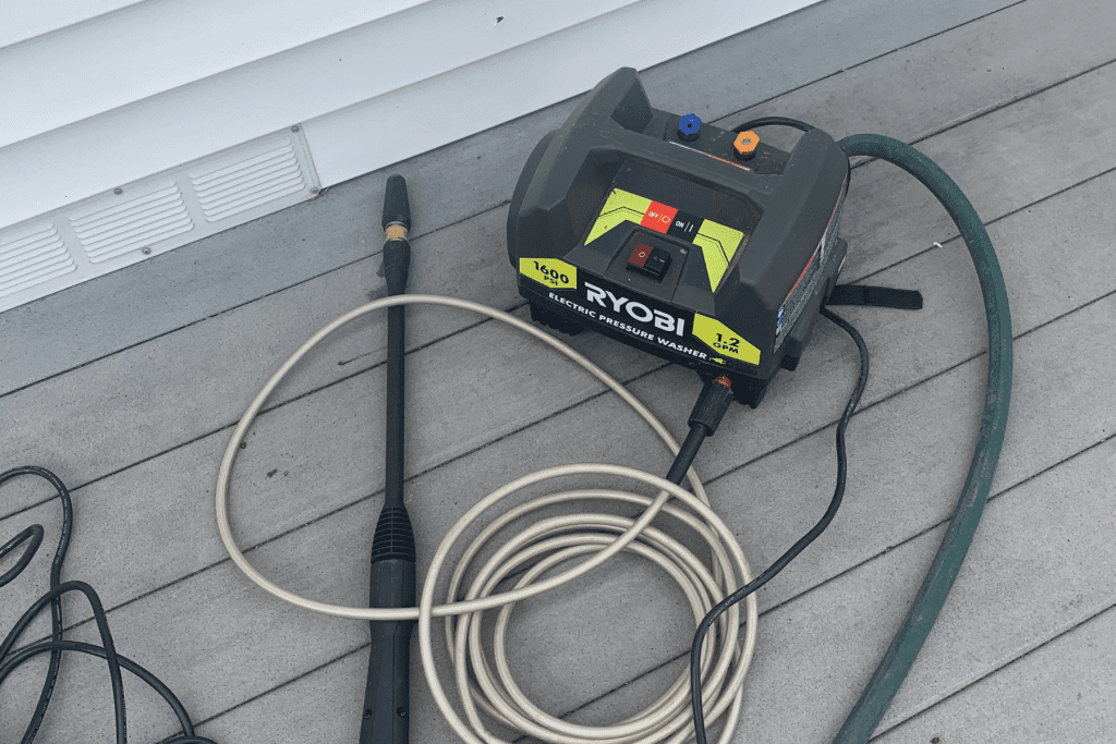 DIY Pressure Wash and Clean Your Deck ryobi prep