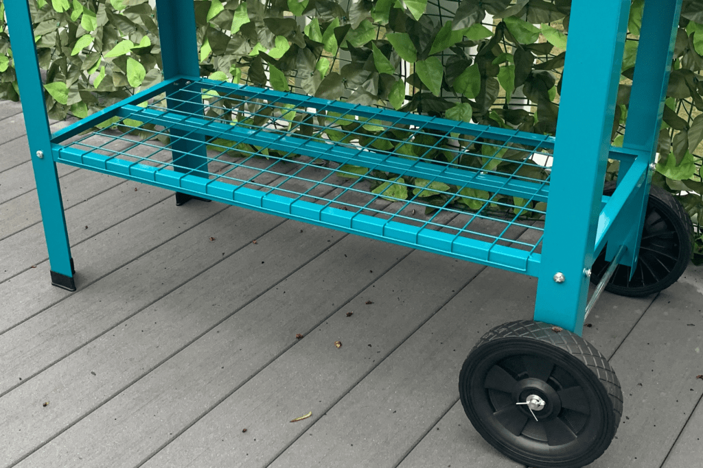 Outdoor Patio Garden Bed Cart wheels