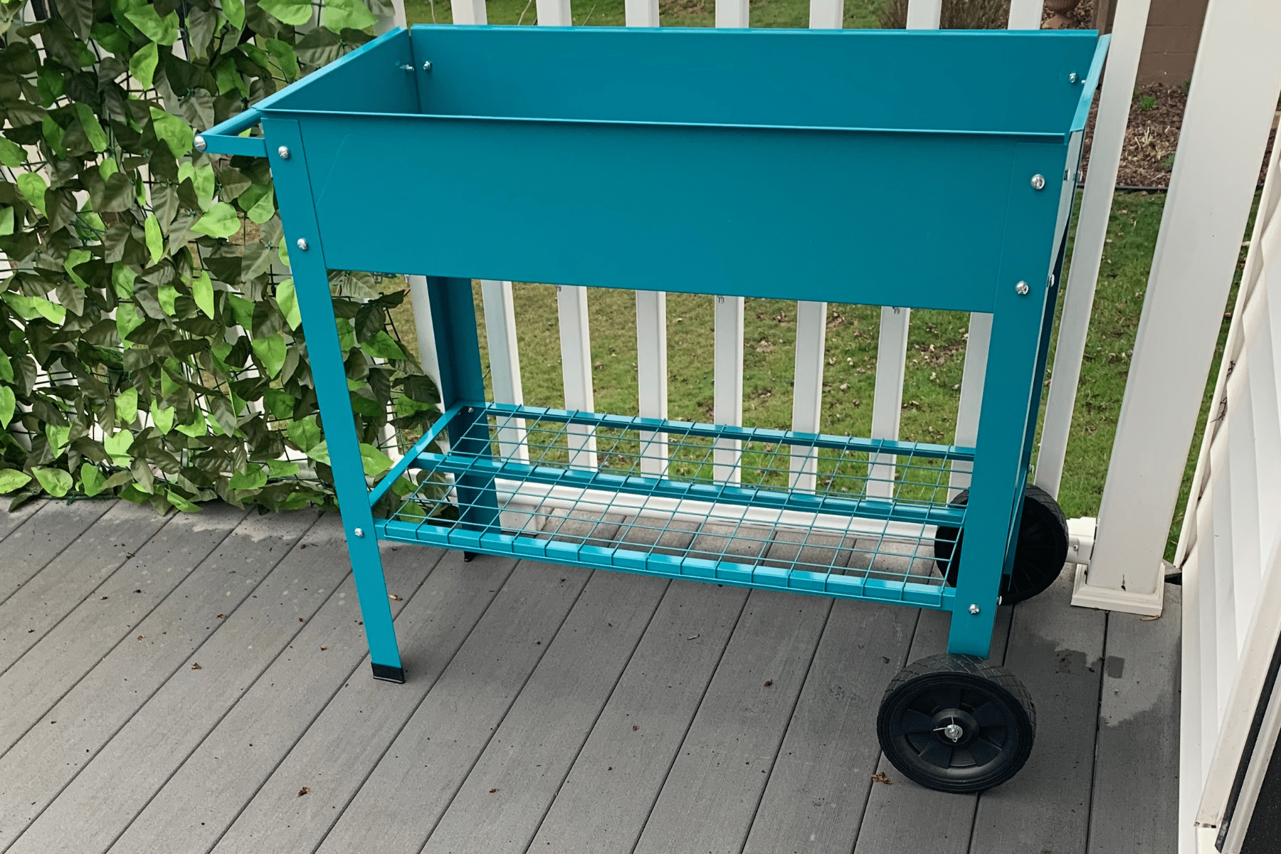 Outdoor Patio Garden Bed Cart