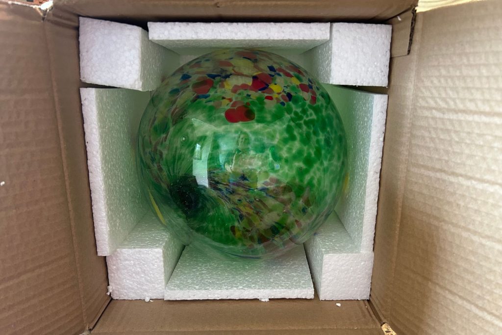 Glass Gazing Globe Review packaged in box