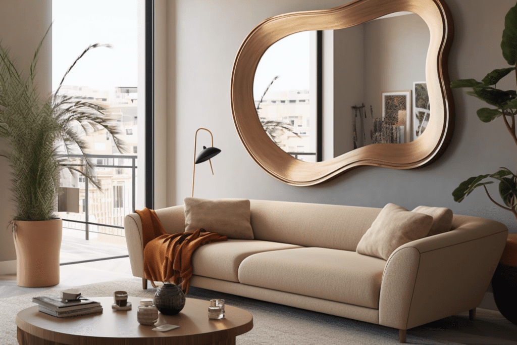 Benefits of Adding a Blob Mirror in the living room