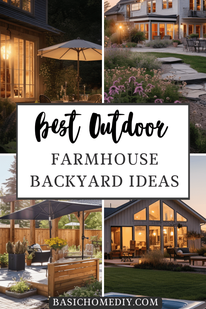Farmhouse Backyard Ideas pin 1