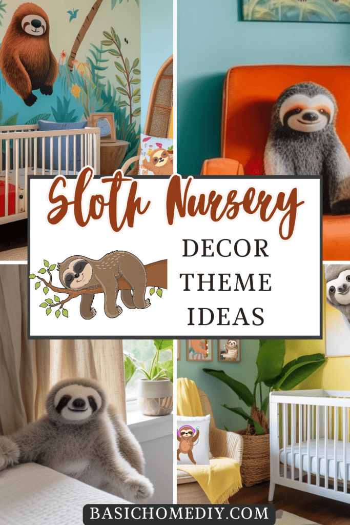 Sloth Nursery Decor Theme Ideas pins 1