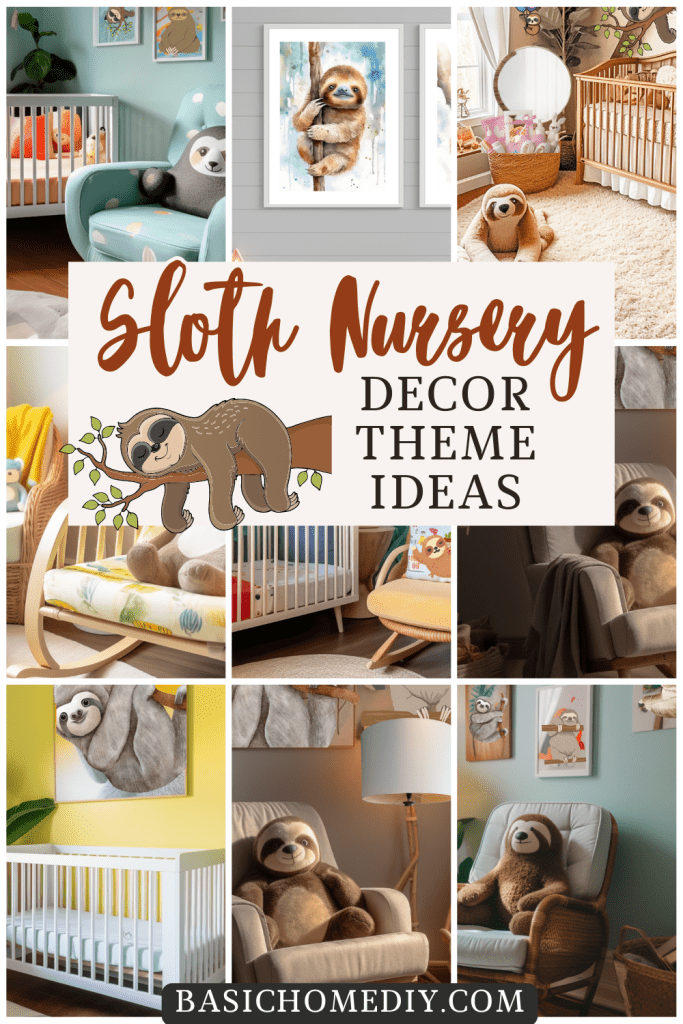 Sloth Nursery Decor Theme Ideas pins 7