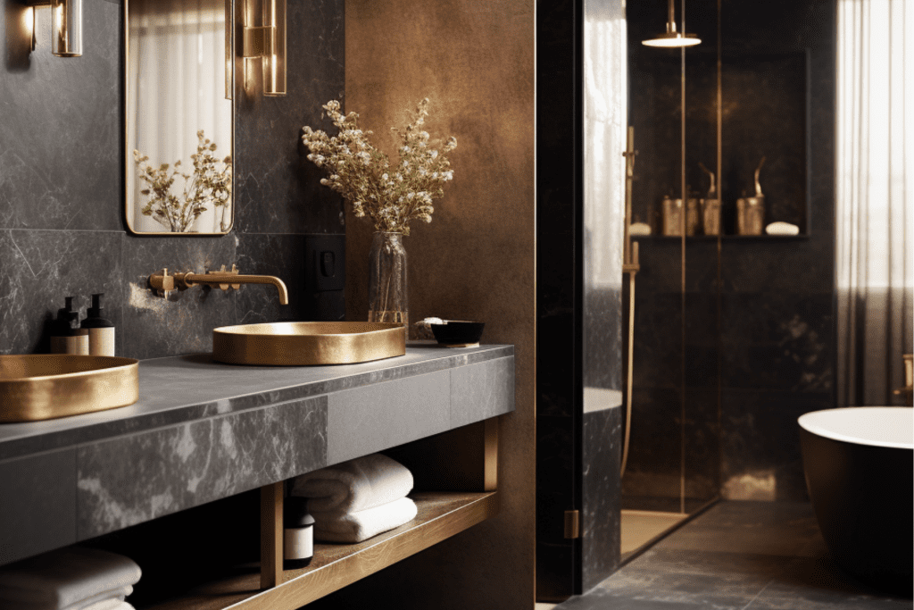 modern bathroom faucets with bronze