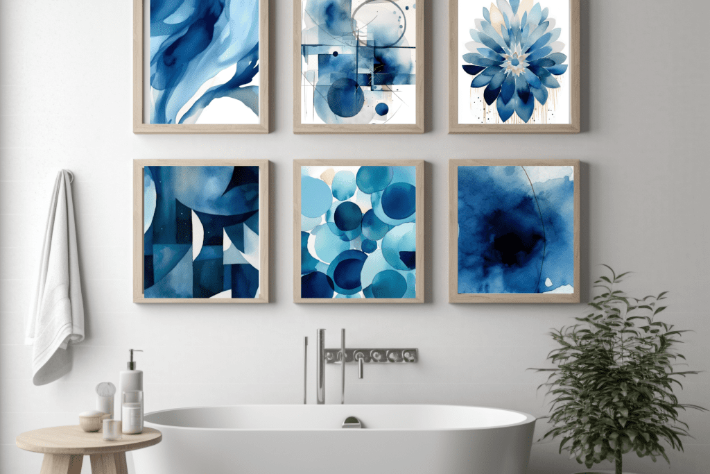 printable abstract wall art entire collection of six