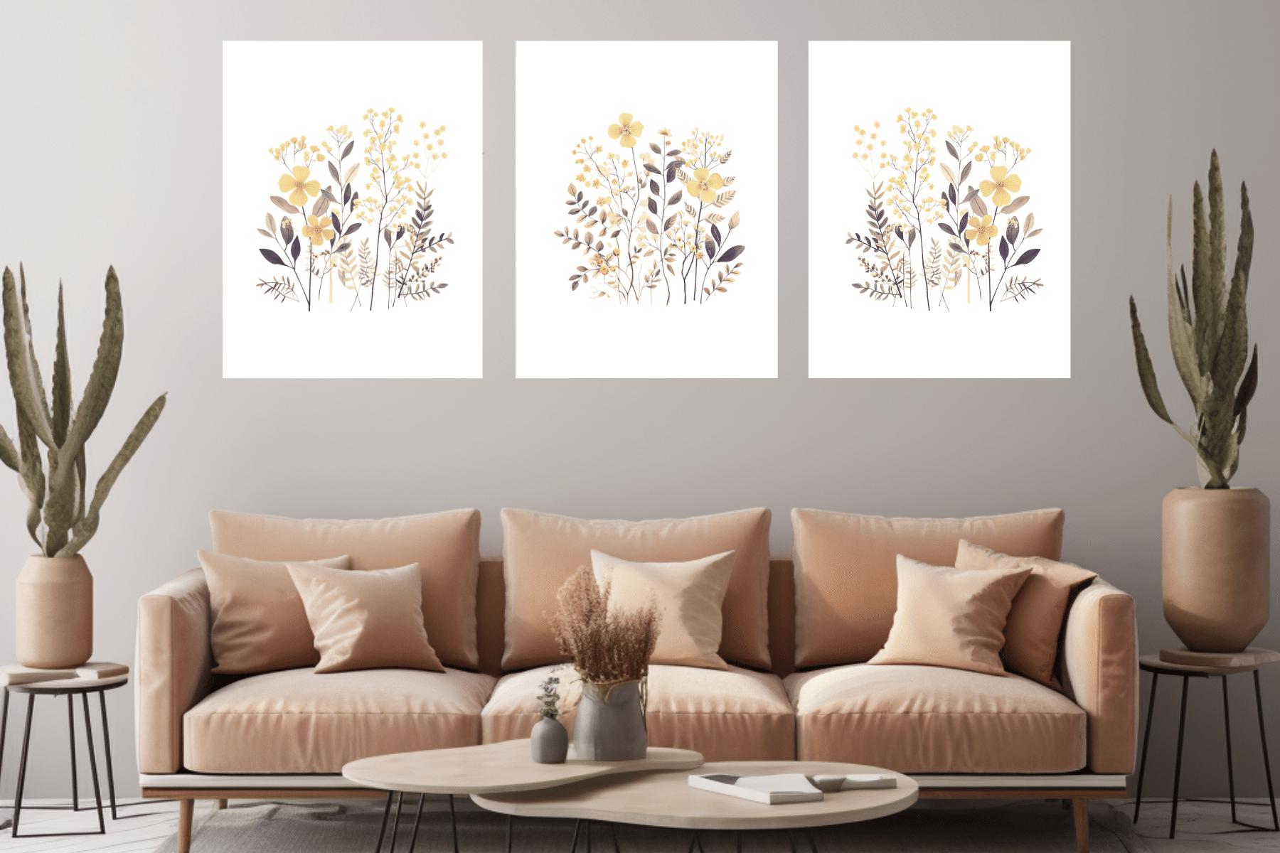 printable botanical wall art for living room