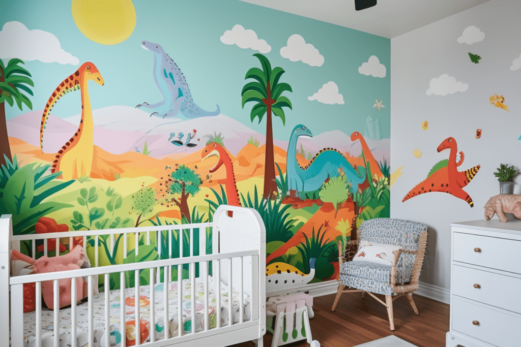 Dinosaur baby theme nursery ideas
