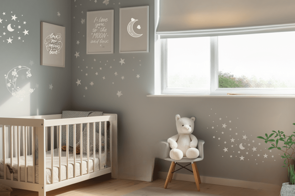 I love your to the moon and back baby theme nursery ideas