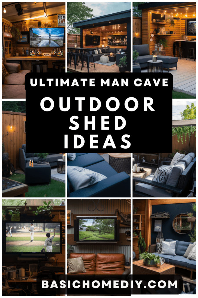 Man Cave Outdoor Shed pins 1
