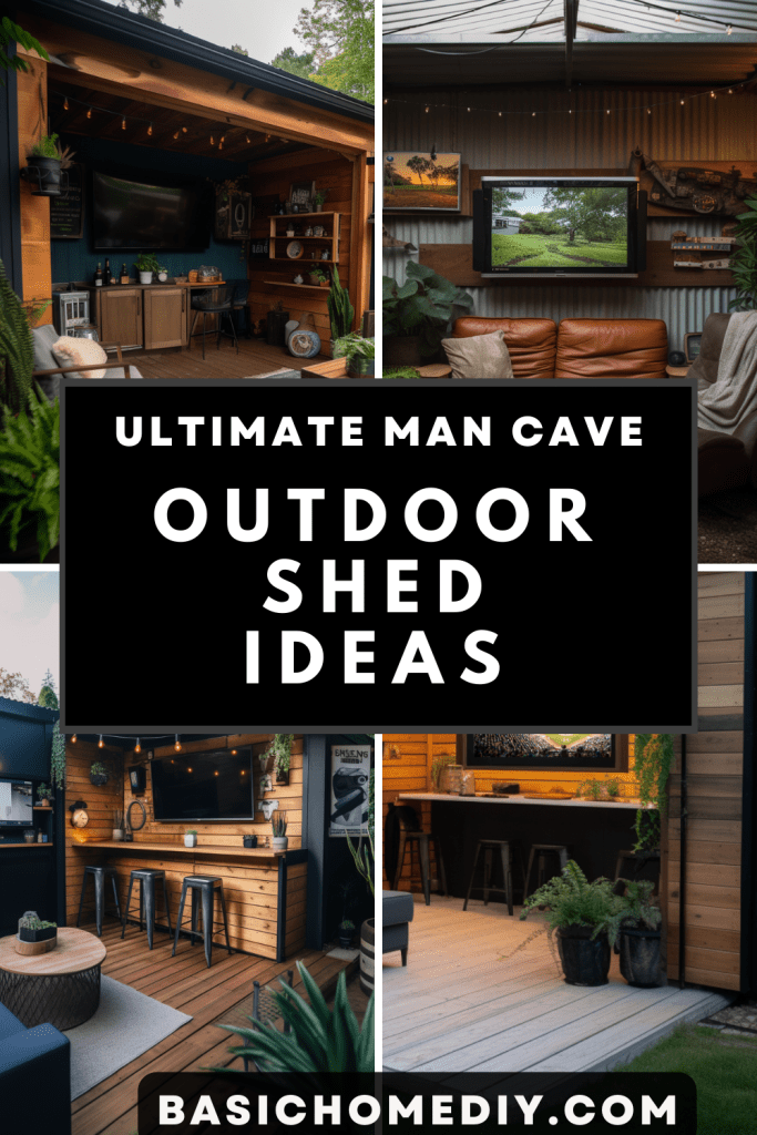 Man Cave Outdoor Shed pins 3