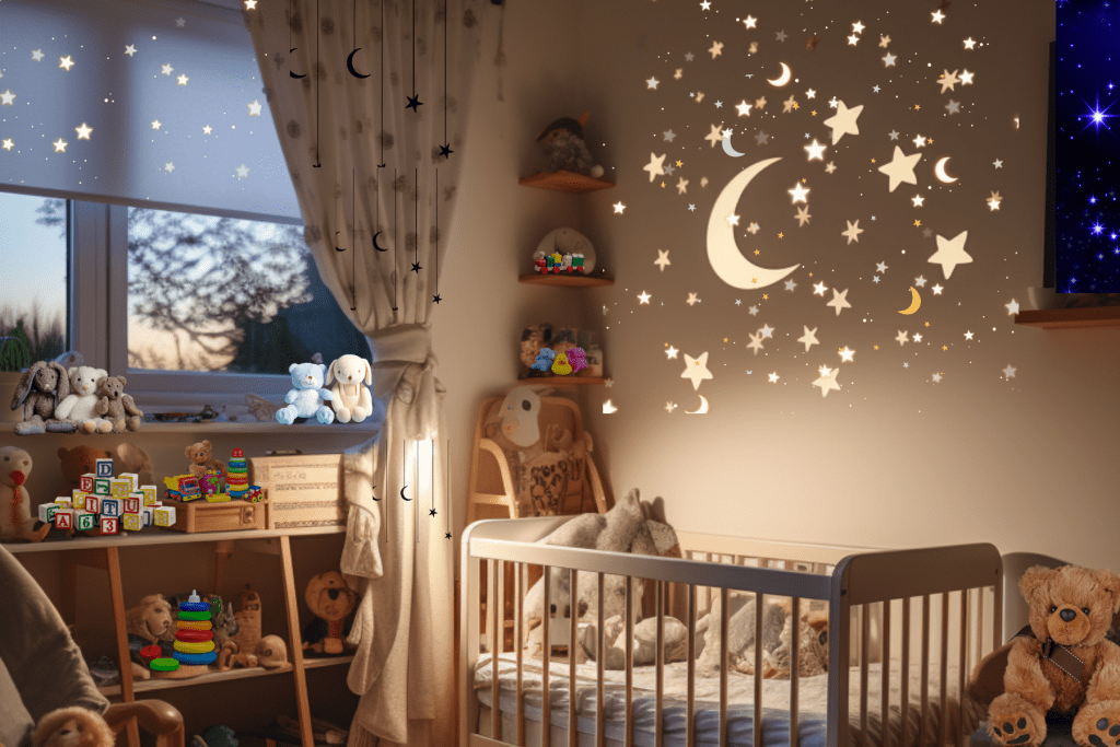 Moon and Stars baby theme nursery ideas