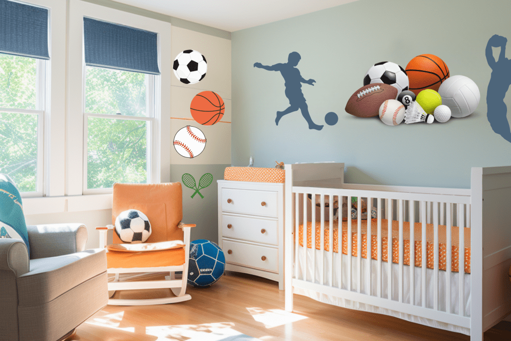 Sports baby theme nursery ideas