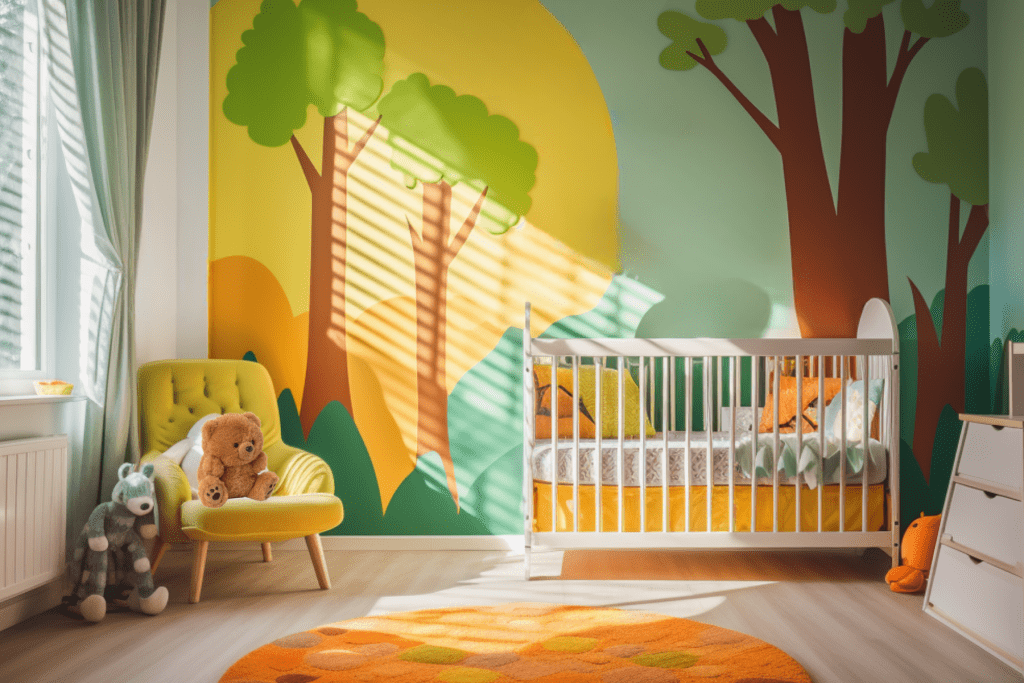 Wilderness baby theme nursery ideas