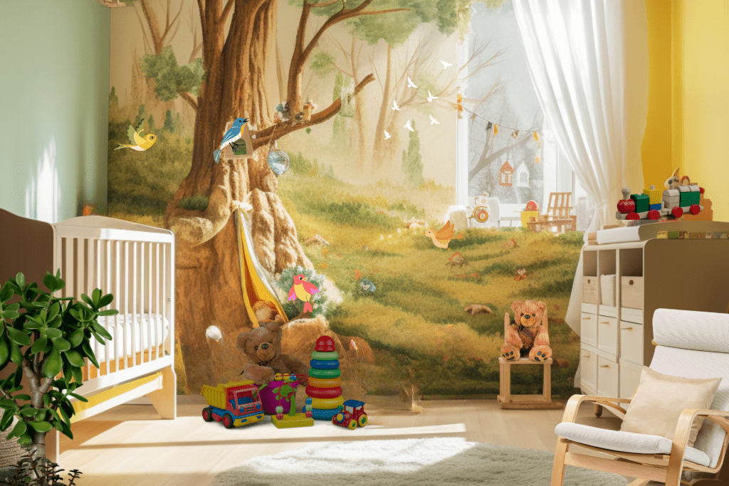 Woodland baby theme nursery ideas