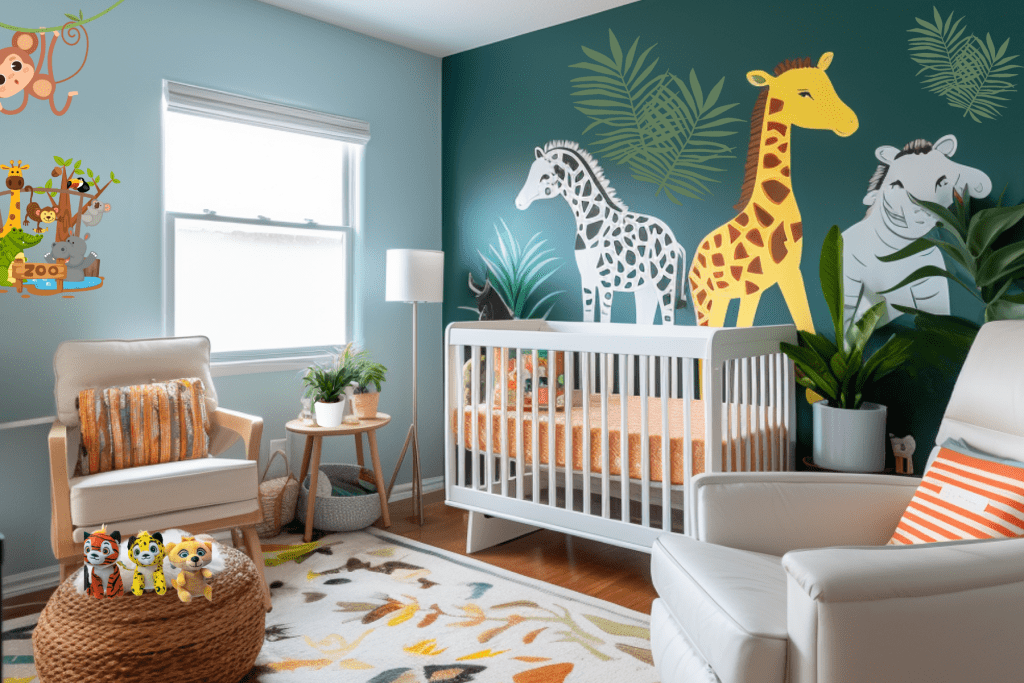 baby theme nursery ideas from the zoo