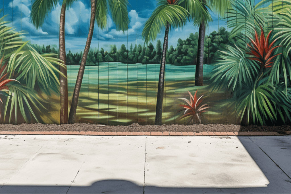 backyard mural ideas tropical ocean vibes