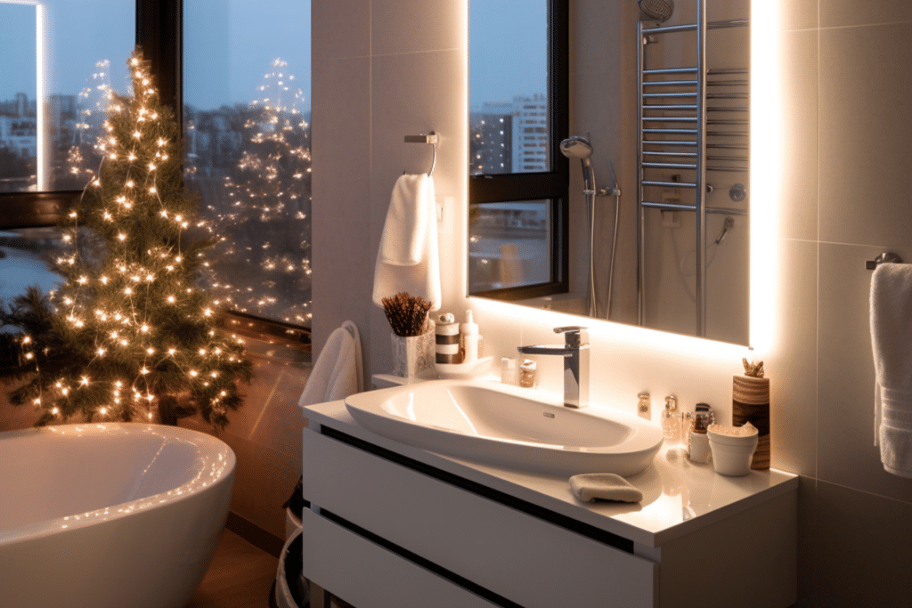 Beautiful DIY Christmas Bathroom Decor Ideas  