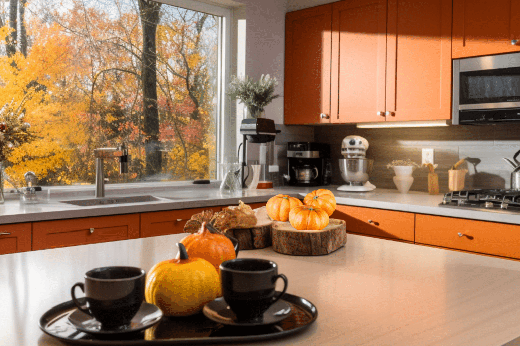 kitchen fall decor ideas with island decorations