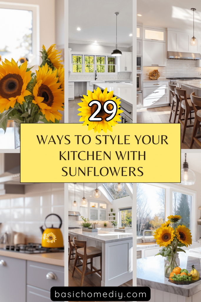 DIY sunflower kitchen decor pins 2
