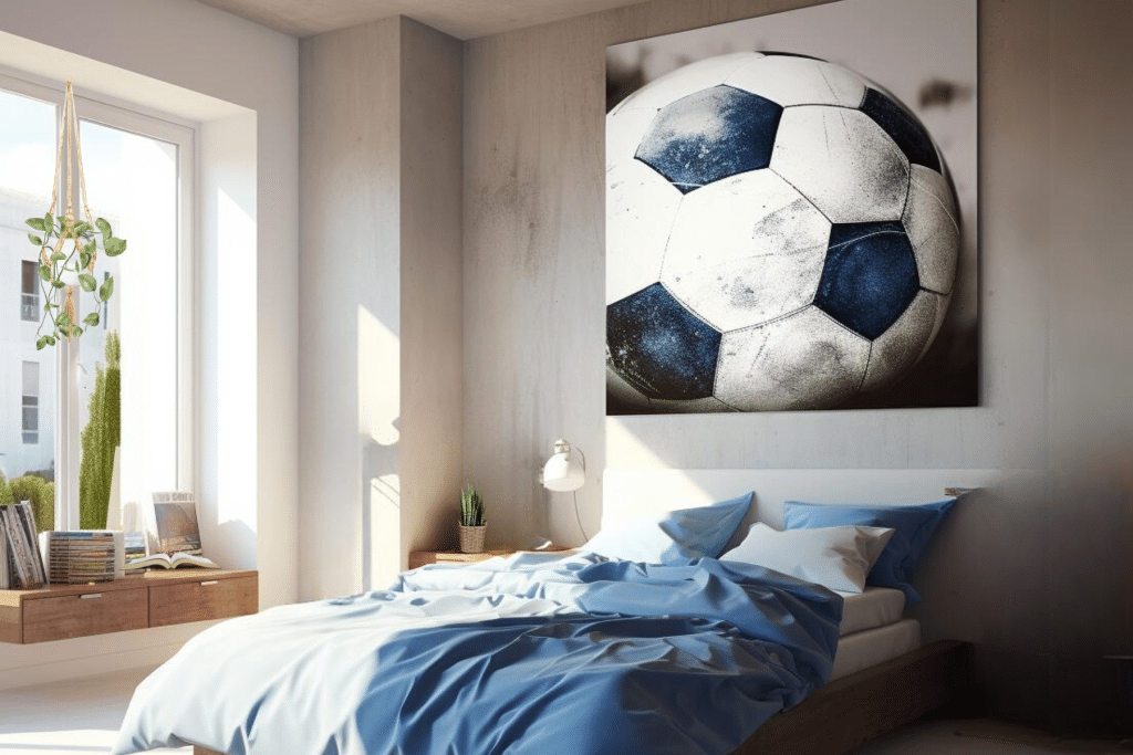 Personalized Artwork Ideas for a Child’s Bedroom soccer