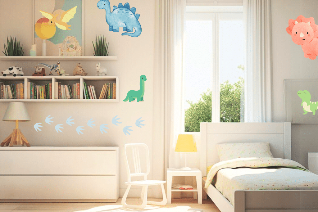 Personalized Artwork Ideas for a Child’s Bedroom with dinosaurs