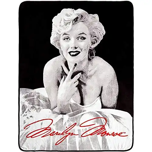 Silver Buffalo Marilyn Monroe Ballerina Dress Plush Throw Blanket, 50 in. x 60 in.