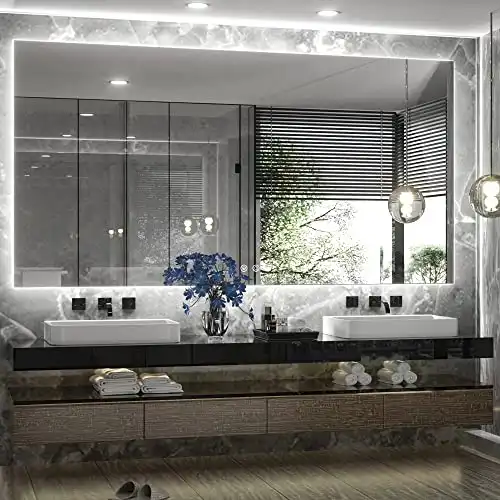 TETOTE LED Backlit Bathroom Mirror with Lights
