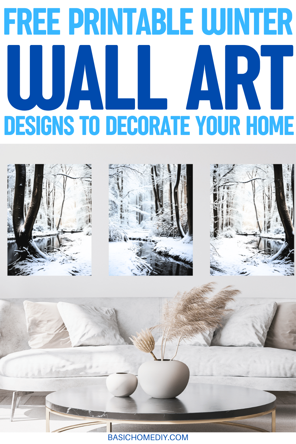 Free Printable Winter Wall Art Designs to Decorate Your Home - Basic ...