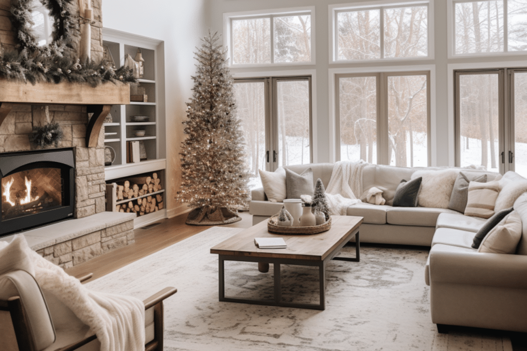 Cheap winter decor ideas leftover Christmas decor items