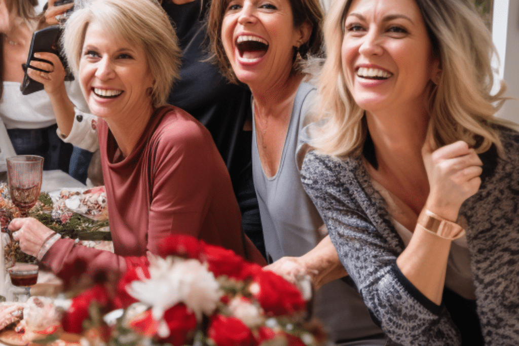 Galentine’s Day Coffee Bar Ideas laughing together