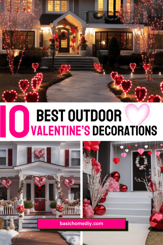 Outdoor Valentine's Day Decor Ideas pins 2