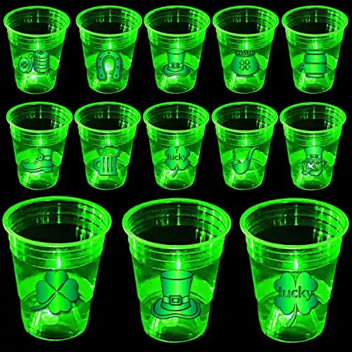 Glow St. Patrick's day Shamrock Cups