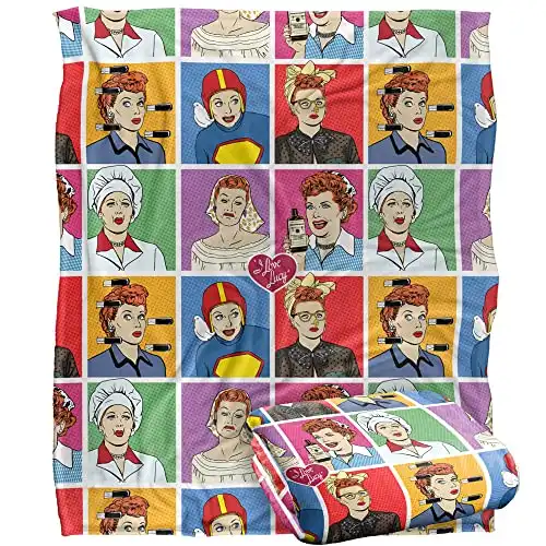 I Love Lucy Comic Officially Licensed Silky Touch Super Soft Throw Blanket 50" x 60"
