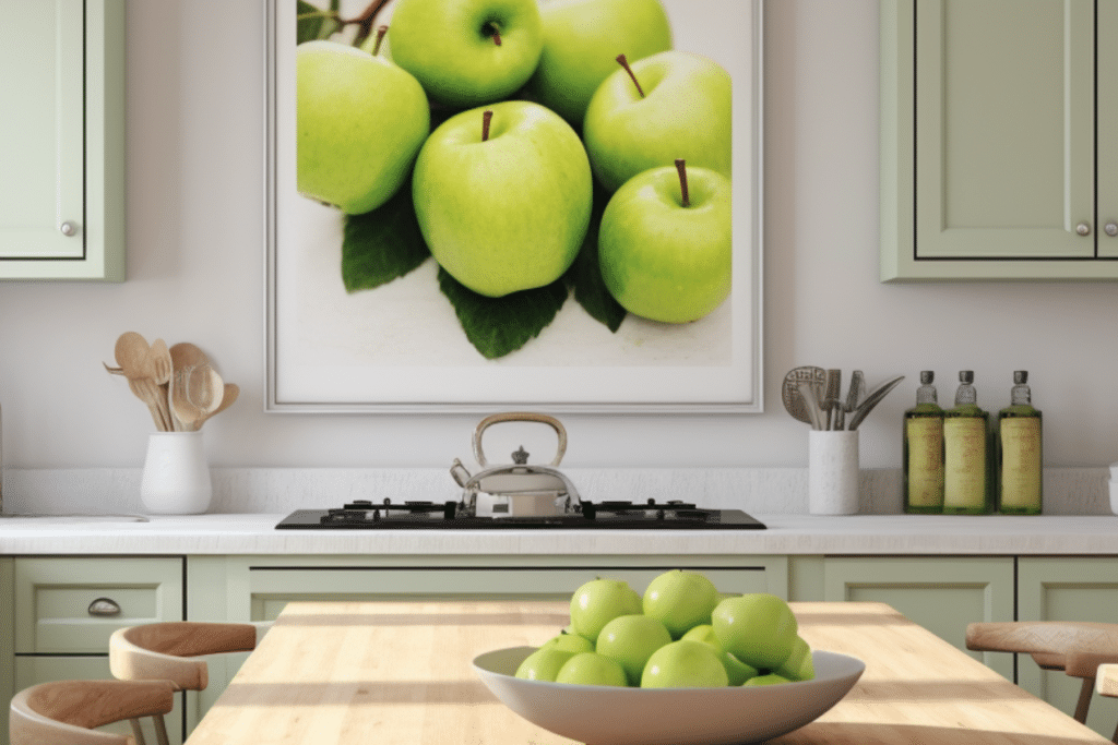 Apple kitchen decor ideas green apple vignette