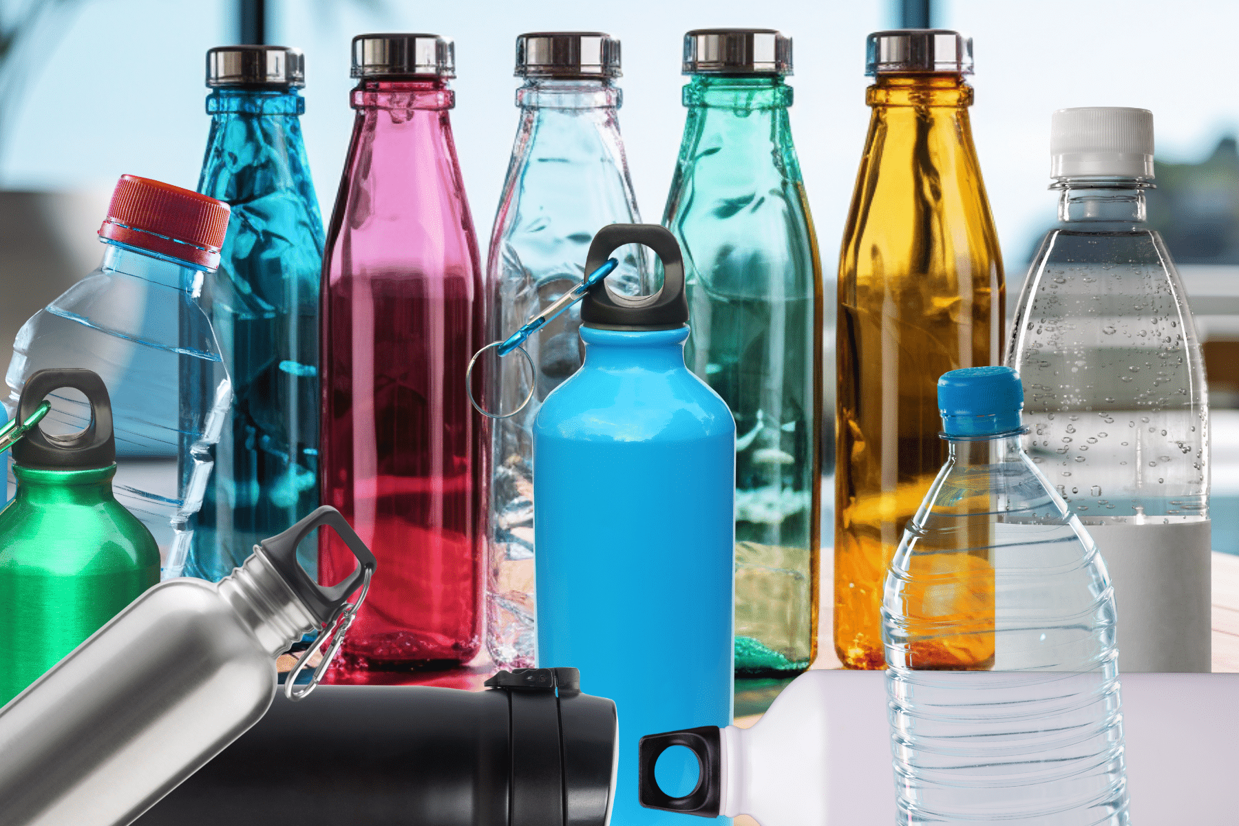disorganized water bottle storage and organizations
