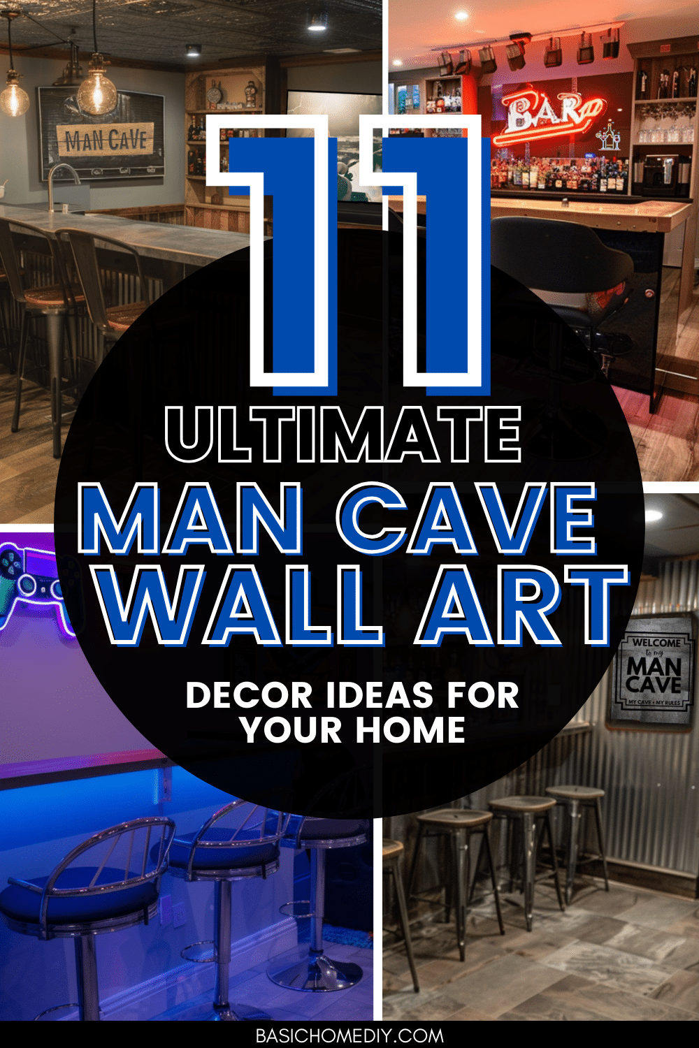 Ultimate Man Cave Wall Art Decor Ideas for Your Home - Basic Home DIY