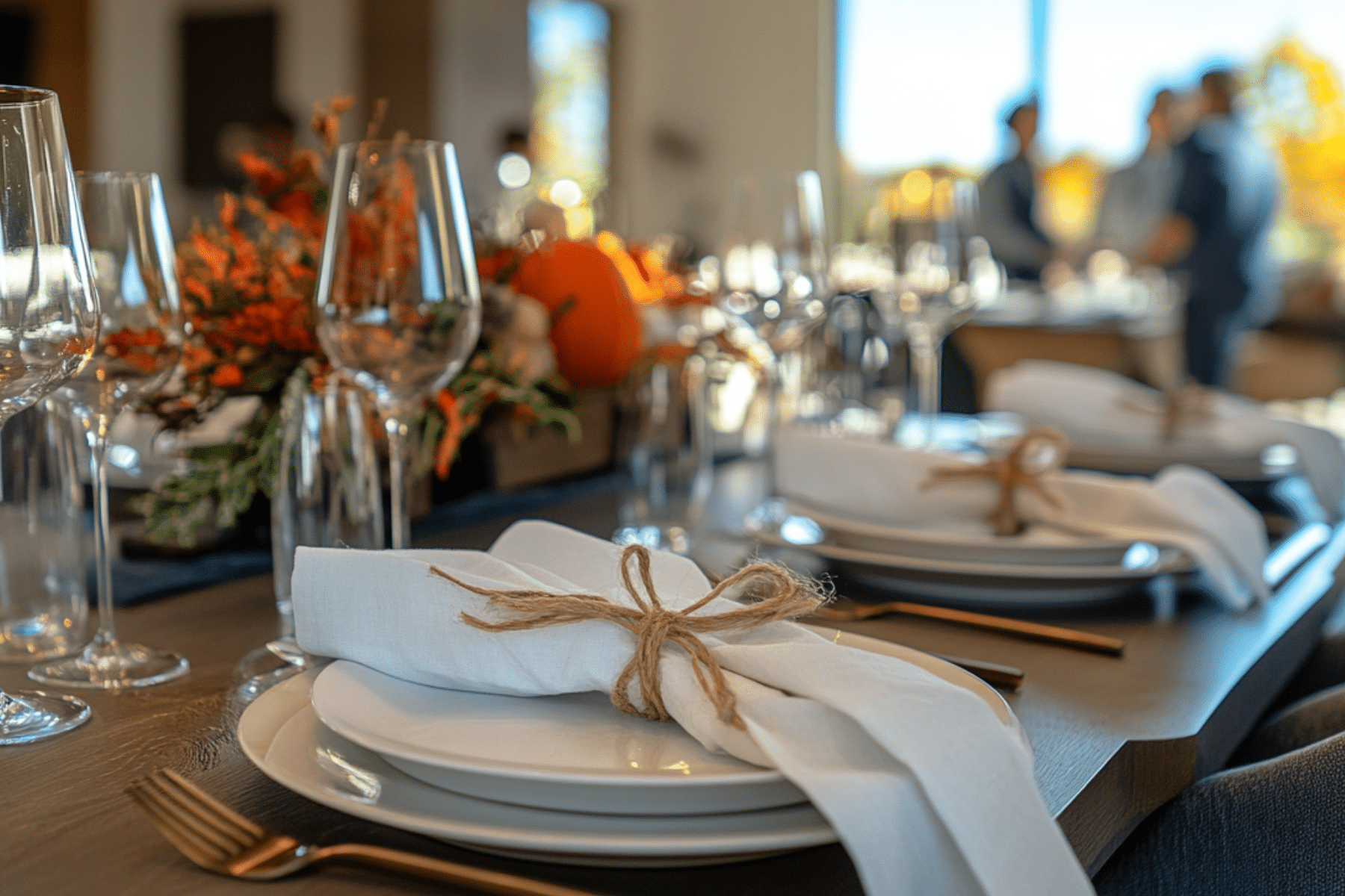 Friendsgiving Decorations Napkins with Twine