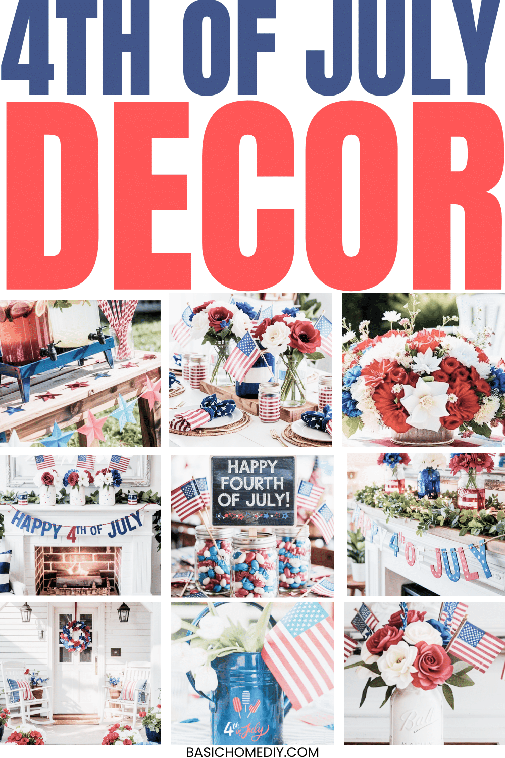 Simple 4th of July Decor to Make Your Home Look Amazing - Basic Home DIY