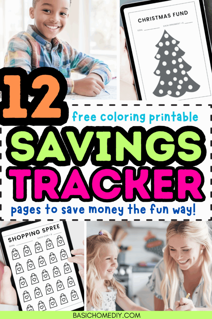 12 Free Coloring Printable Savings Tracker Pages to Save Money the Easy Way 1