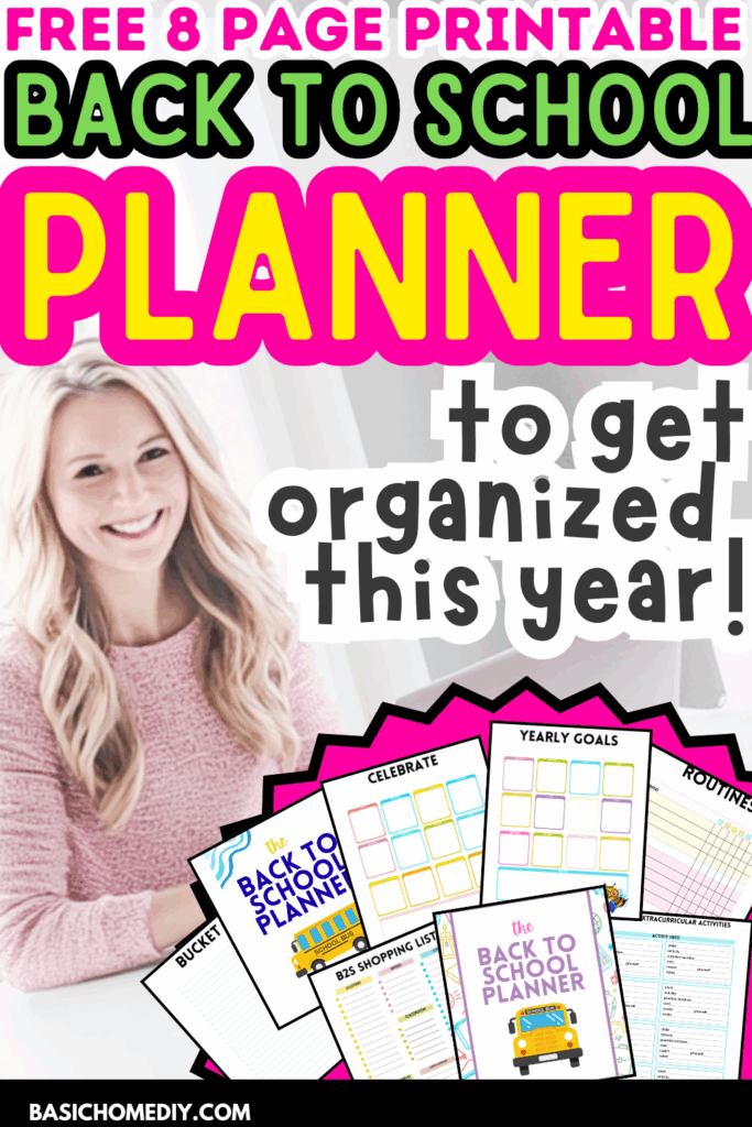 Free 8 Page Printable Back to School Planner to Get Organized the Easy Way 1