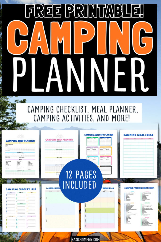 Camping Planner_ Free Printable Including Meal Planning, Packing Checklist, and Activities 2